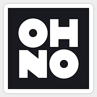 OH NO Geometric White Block Sticker
